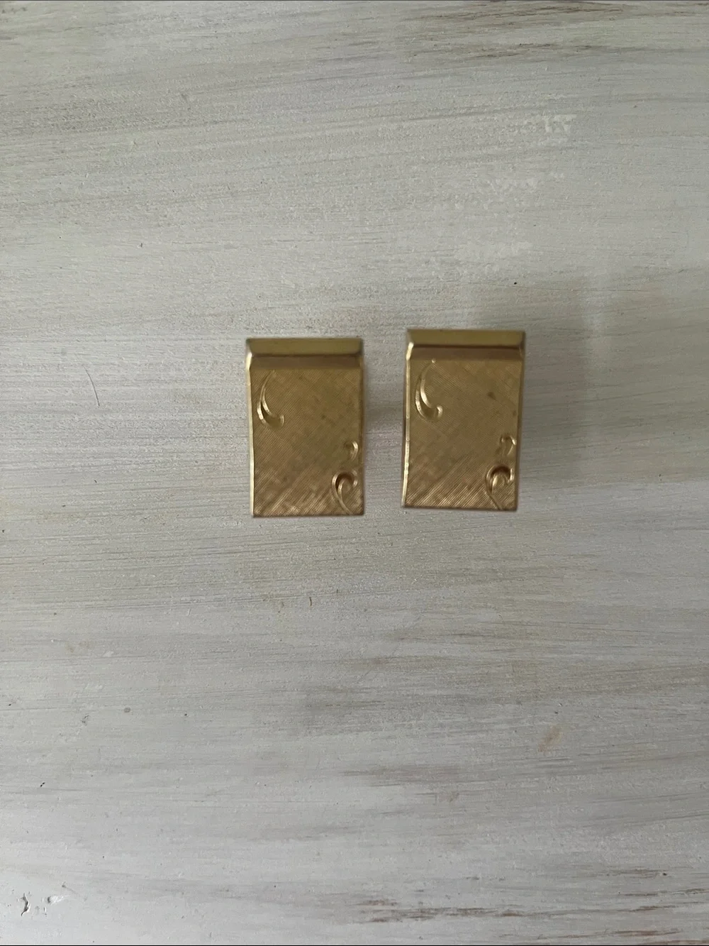 SWANK Gold-Tone Rectangular Cuff Links
